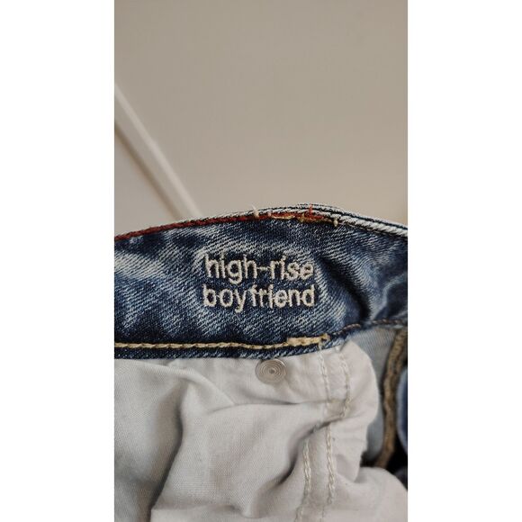 Maurices High Rise Boyfriend Dark Wash Distressed Denim Jeans 16 Long Women's - Picture 5 of 10